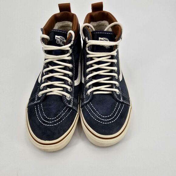 Vans Mens Sk8 High-Top Leather Sneakers Scotchgard Fleece Lined Size M 6 W 7.5 - Picture 5 of 8